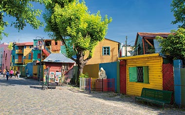 The colourful La Boca district of Buenos Aires, Argentina